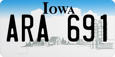 IA license plate ARA691