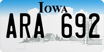 IA license plate ARA692
