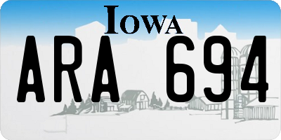 IA license plate ARA694