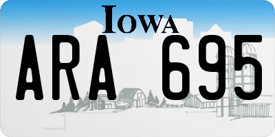 IA license plate ARA695