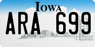 IA license plate ARA699