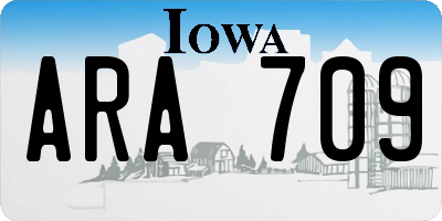 IA license plate ARA709