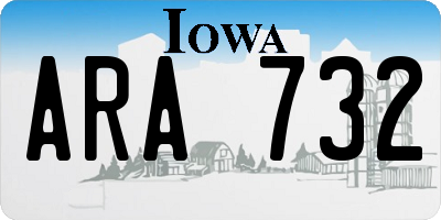 IA license plate ARA732