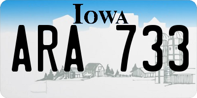 IA license plate ARA733