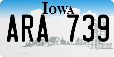 IA license plate ARA739