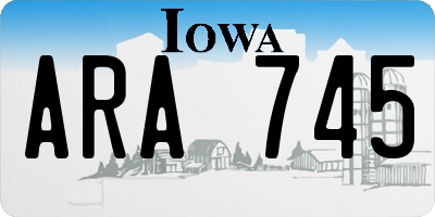 IA license plate ARA745