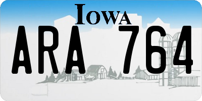 IA license plate ARA764