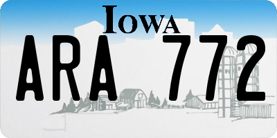 IA license plate ARA772
