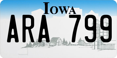 IA license plate ARA799