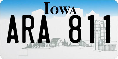 IA license plate ARA811