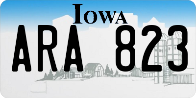 IA license plate ARA823