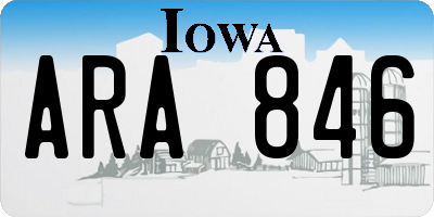 IA license plate ARA846