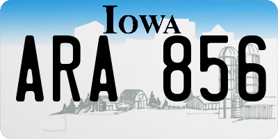 IA license plate ARA856