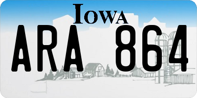 IA license plate ARA864