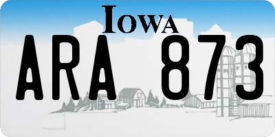 IA license plate ARA873