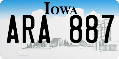 IA license plate ARA887