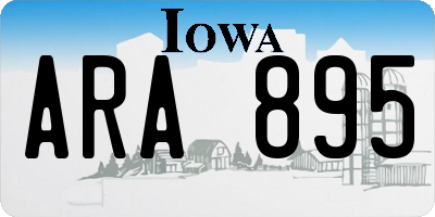 IA license plate ARA895
