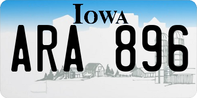 IA license plate ARA896