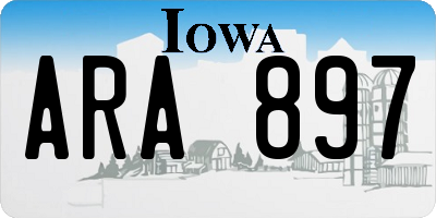 IA license plate ARA897