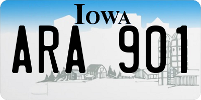 IA license plate ARA901