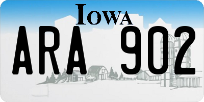 IA license plate ARA902