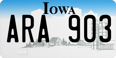 IA license plate ARA903