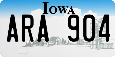 IA license plate ARA904