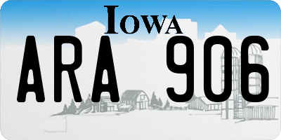 IA license plate ARA906