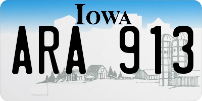 IA license plate ARA913