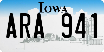 IA license plate ARA941