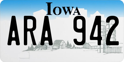 IA license plate ARA942