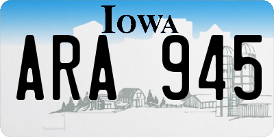 IA license plate ARA945