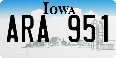 IA license plate ARA951