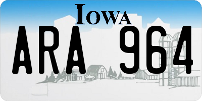 IA license plate ARA964