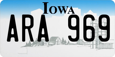 IA license plate ARA969