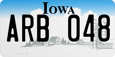 IA license plate ARB048