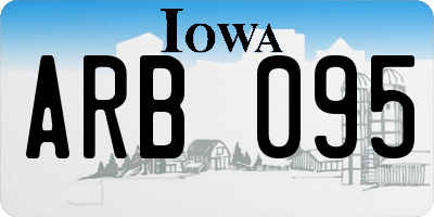 IA license plate ARB095