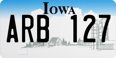 IA license plate ARB127