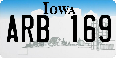 IA license plate ARB169