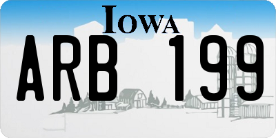 IA license plate ARB199
