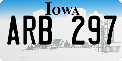 IA license plate ARB297