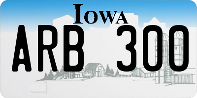 IA license plate ARB300