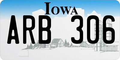 IA license plate ARB306