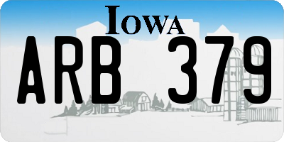 IA license plate ARB379