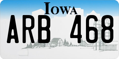 IA license plate ARB468