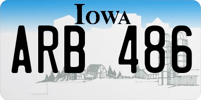 IA license plate ARB486
