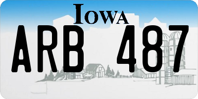 IA license plate ARB487