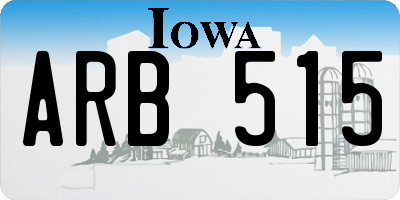 IA license plate ARB515