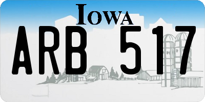 IA license plate ARB517