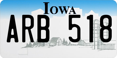 IA license plate ARB518